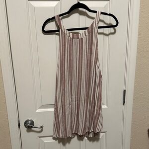 Torrid Striped Tank Top in Mauve and White